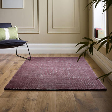 Geometric Berry Purple/Ivory Rug-Origins-Rug Love - The Most Loved Rug Store